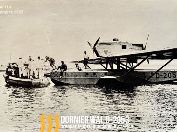 #CeJourLà 

Le 9 novembre 1932, von Gronau et son équipage, à bord d'un hydravion  #DornierWal immatriculé D-2053 et baptisé Groenland Wal, effectuent un...