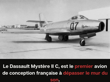 #cejourlà

Le Mystère II est un avion de chasse français construit par Dassault Aviation dans les années 1950.

Directement dérivé de l'Ouragan et construit...