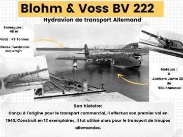 Aujourd'hui nous allons vous parler d'un hydravion allemand de la seconde guerre mondiale, le Blohm und Voss BV222.

Un exemplaire fut retrouvé au fond du...