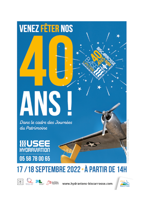 Affiche 40 ans Musée Hydraviation JEP 2022