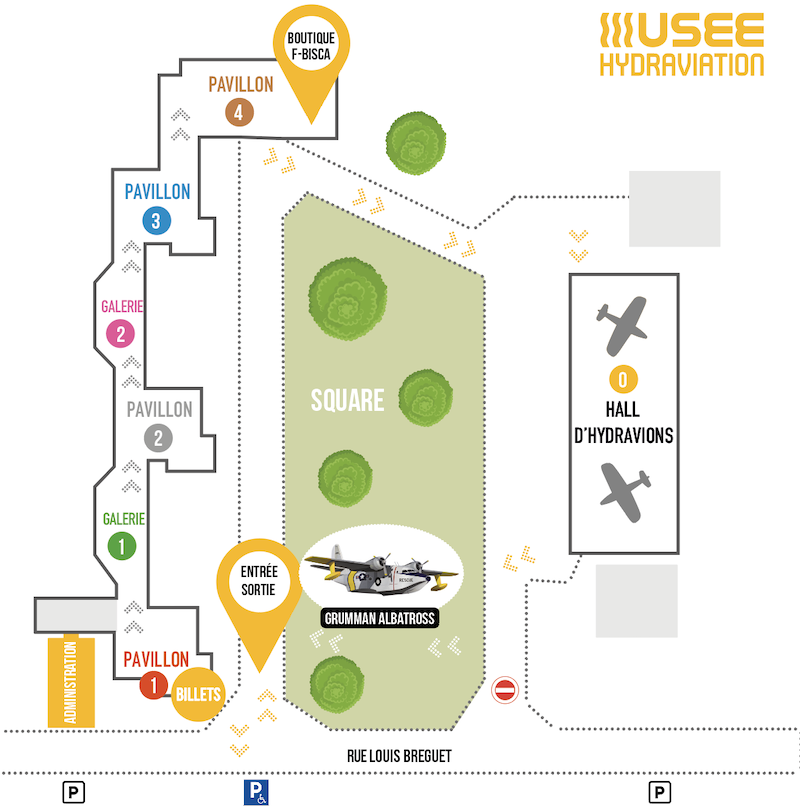 Plano del Musée de l'Hydraviation de Biscarosse Plano del Musée de l'Hydraviation de Biscarosse